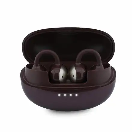 Guess Metallic Finish Classic Logo OWS Bezdrôtové Slúchadlá tmavo červená