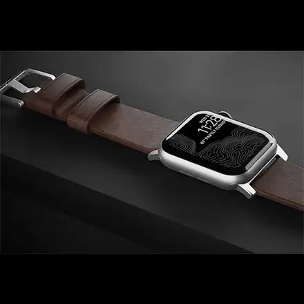 Nomad kožený remienok pre Apple Watch 40-42mm - Modern Brown/Silver Hardware