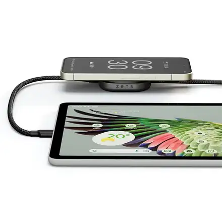 ZENS USB C - C Pro 2 cable 1,5 m 240W with Qi2 charger Black