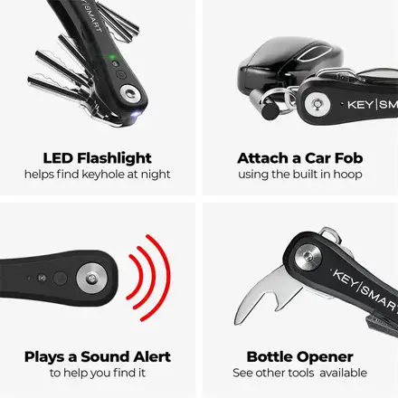 KeySmart iPro s Apple Find My - organizér kľúčov - čierny