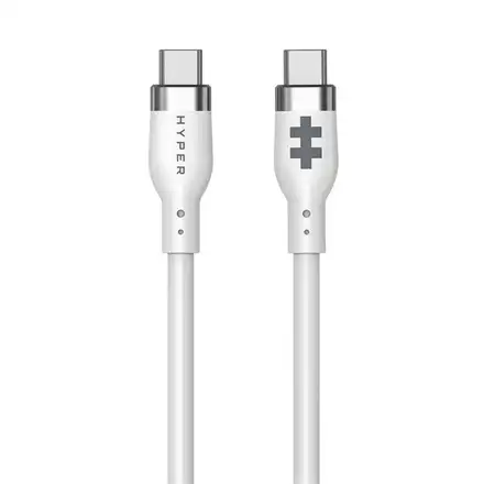 Hyper kábel HyperJuice 240W Silicone USB-C to USB-C Cable 2m - White