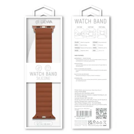 Devia remienok Deluxe Series Sport3 Silicone Magnet Band 40/41/42mm - Saddle Brown