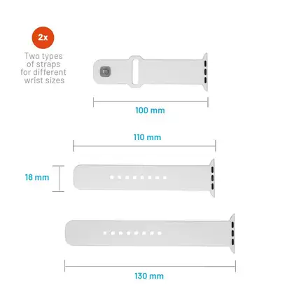 FIXED Silicone Sporty Strap pro Apple Watch 41/40/38 mm, biely