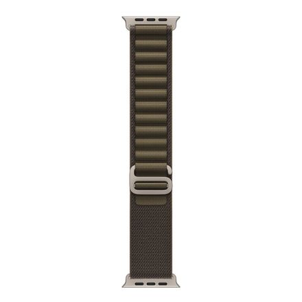 Apple Watch 49mm Dark Olive Alpine Loop - Large - Natural Titanium Finish