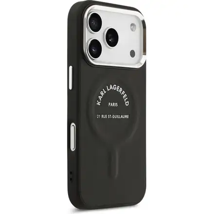 Karl Lagerfeld PU RSG Logo MagSafe kryt iPhone 17 Pro čierny