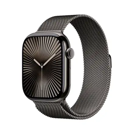Apple Watch Series 10 GPS + Cellular 46mm Bridlicovo sivý titán s bridlicovo sivým milánskym ťahom - S/M