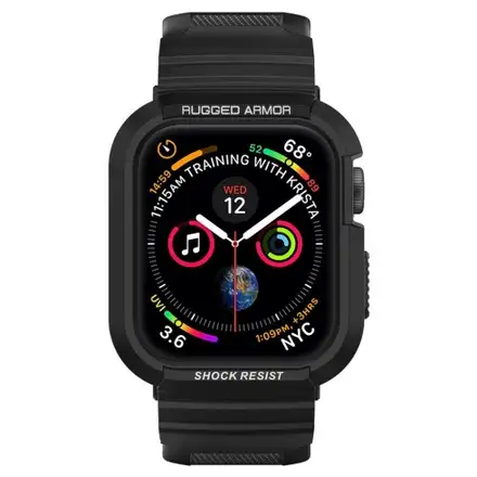 Spigen kryt Rugged Armor Pro pre Apple Watch 4/5/6/7/8/SE 44/45mm - Black