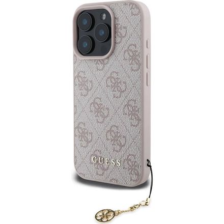 Guess 4G Charm kryt iPhone 16 Pro Max ružový