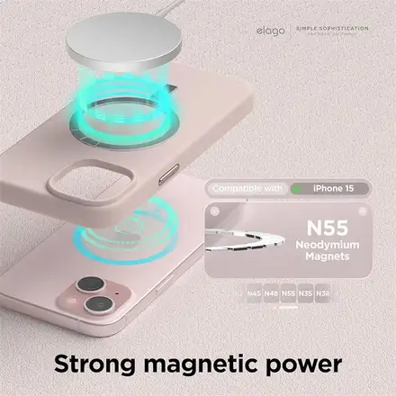 Elago kryt Silicone Case Magsafe pre iPhone 15 - Lovely Pink