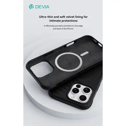Devia kryt Ripple Magnetic Shockproof TPU Case pre iPhone 16 Pro Max - Black