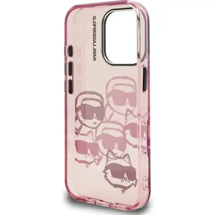 Karl Lagerfeld IML Multi K&CH Heads kryt iPhone 16 Pro ružový