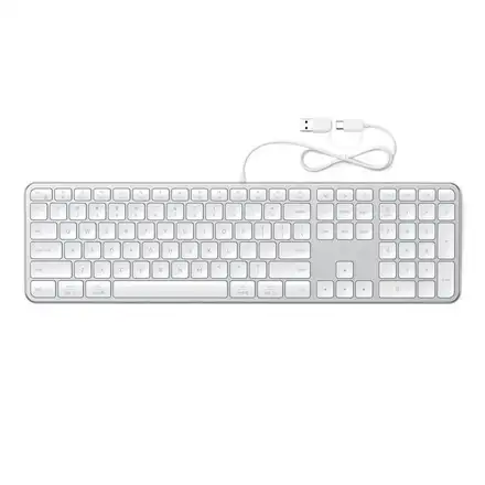 Satechi klávesnica Slim LX3 Wired Keyboard - Silver
