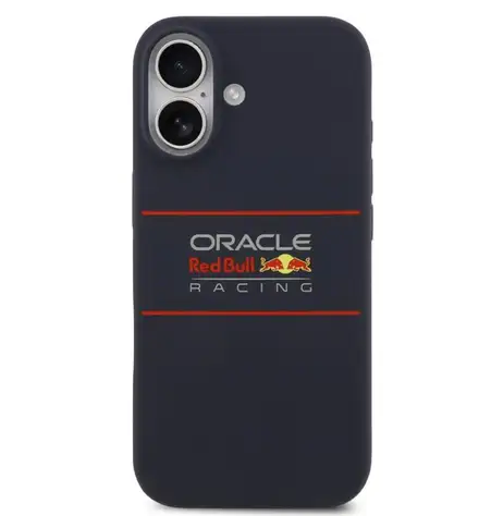 Red Bull Silicone Horizontal Logo MagSafe Zadný Kryt pre iPhone 17 modrý