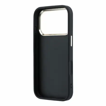 Guess PU 4G Strass Metal Logo kryt iPhone 18 Pro čierny