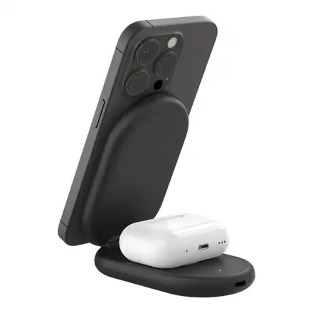 Belkin Boost Charge 2-in-1 Magnetic Foldable Wireless Charger with Qi2 15W + 36W Charger - Black