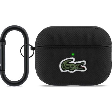 Lacoste Petit Pique Croc Logo Patch Púzdro pre AirPods 3 Pro čierne