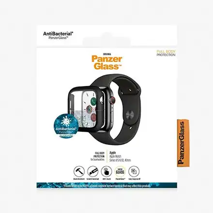 PanzerGlass ochranné sko Full Body AB pre Apple Watch 4/5/6/SE 40mm - Black Frame