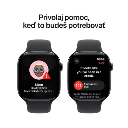 Apple Watch Series 10 GPS 46mm Jet Black Aluminium Case with Black Sport Band - M/L