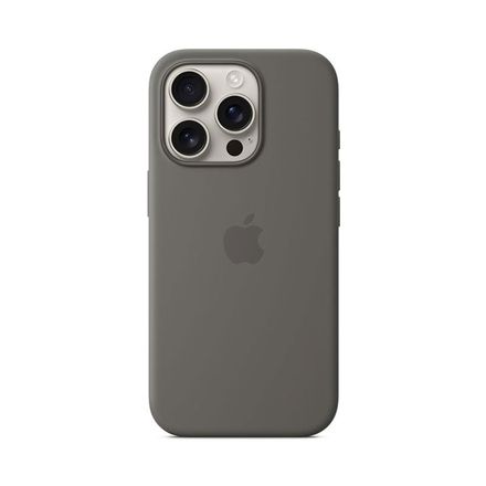 iPhone 16 Pro Silicone Case with MagSafe - Stone Gray