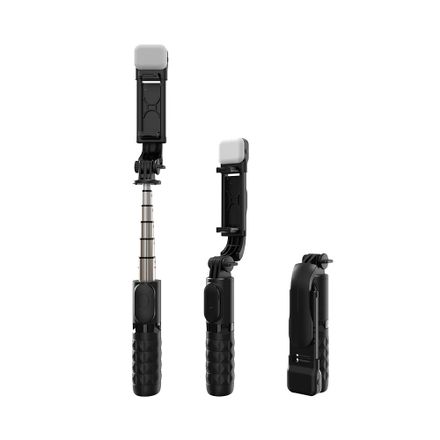 Devia Tripod Stand Multi-function Selfie Bar With Fill-In Light - Black *Rozbalený*