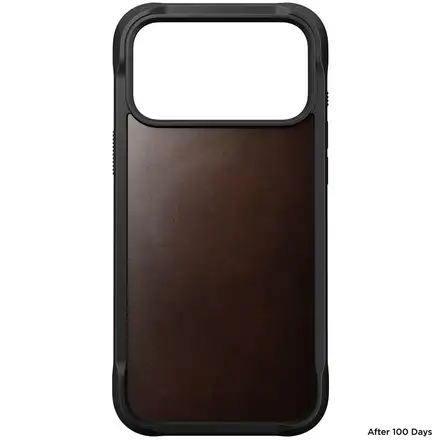 Nomad kryt Rugged Leather Case Magsafe Horween pre iPhone 17 Pro Max - Rustic Brown