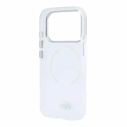 Lacoste IML Frosted Petit Pique Metal Logo MagSafe kryt iPhone 18 Pro Max priehľadný
