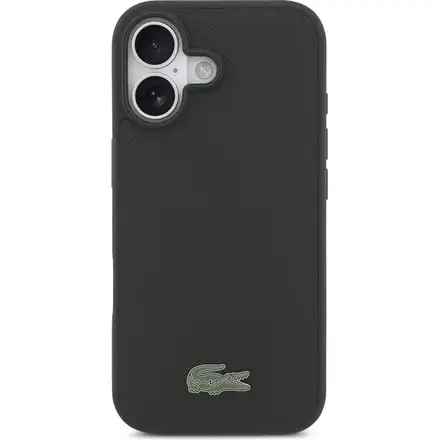 Lacoste Iconic Petit Pique MagSafe kryt + peňaženka iPhone 17 čierny
