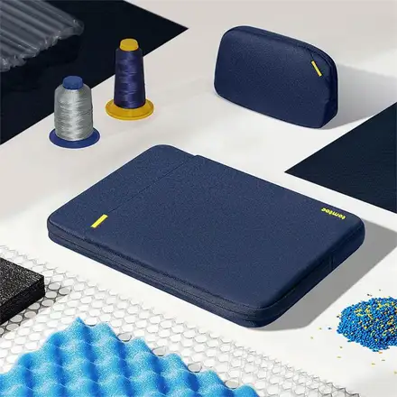 Tomtoc puzdro Recycled Sleeve with Pouch pre Macbook Pro 16" M1/M2/M3/M4 - Navy Blue