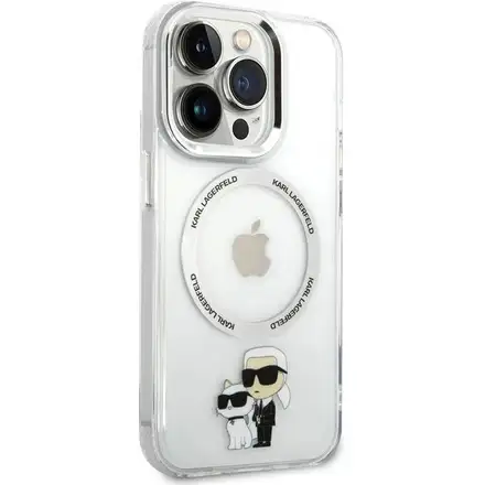 Karl Lagerfeld IML Karl and Choupette MagSafe kryt iPhone 15 Pro priehľadný