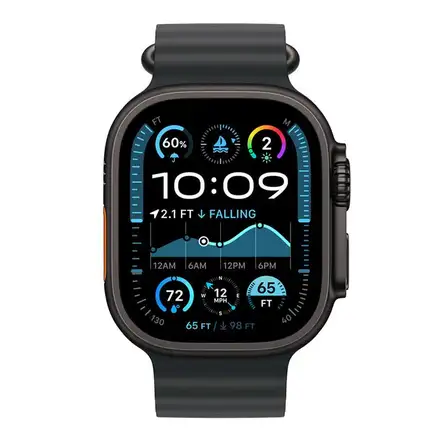 Apple Watch 49mm Black Ocean Band - Black Titanium Finish