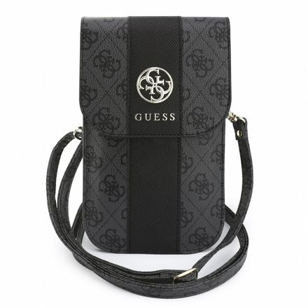 Guess PU 4G Stripe Metal Logo Taška na Telefón čierna