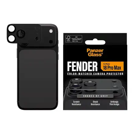 PanzerGlass Fender Camera Protection pre iPhone 18 Pro Max - Shades of Gray