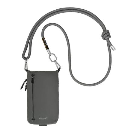 SwitchEasy Sacoche Utility Crossbody Bag + Strap Phone Lanyard 8.3mm -  Concrete Gray