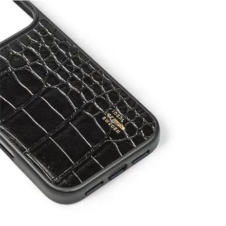iDeal Fashion Vegan Leather Case MagSafe iPhone 17 Pro / 18 Pro Black Croco
