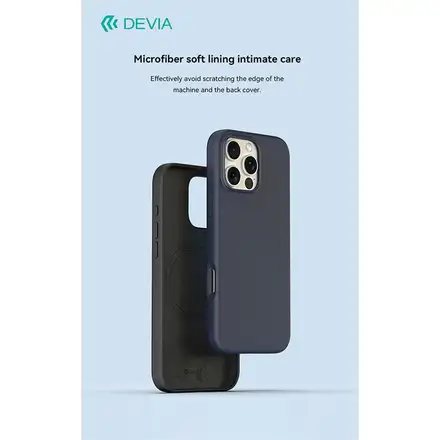 Devia kryt Nature Series Silicone Magnetic Case pre iPhone 16 Pro Max - Black
