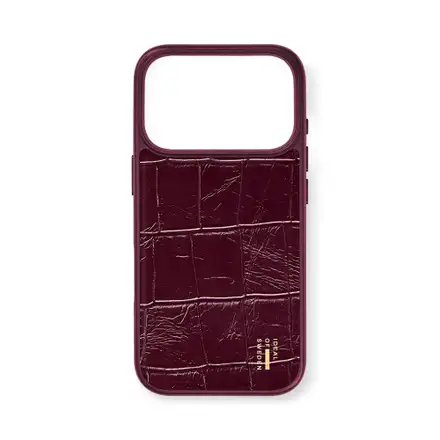iDeal Fashion Vegan Leather Case MagSafe iPhone 17 Pro / 18 Pro Fine Wine Croco