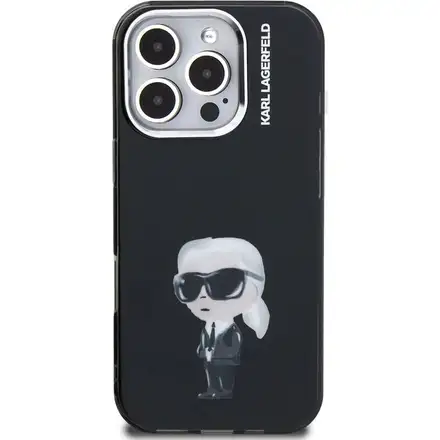 Karl Lagerfeld IML Aquarelle Karl kryt iPhone 16 Pro čierny