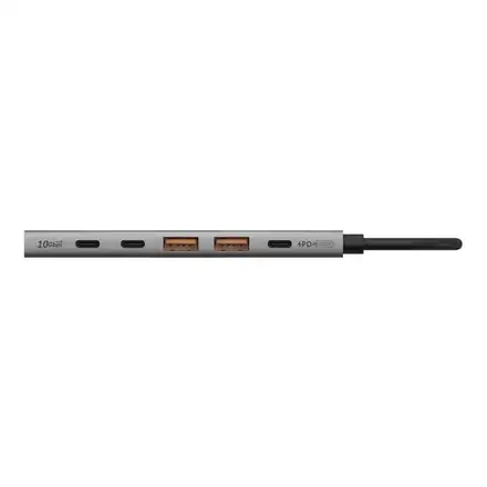 Adam Elements USB-C Hub DE06 6-in-1 - Gray