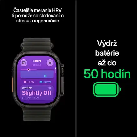 Apple Watch Ultra 4 GPS + Cellular 49mm Natural Titanium Case with Translucent Grey Ocean Band *Rozbalený*