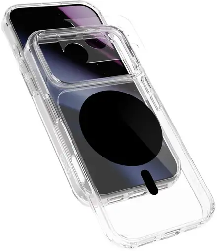 Epico Dot Mag+ Case iPhone 17 Pro/18 Pro Qi2 & MagSafe Compatible - black crossbody ready & camera island protector)