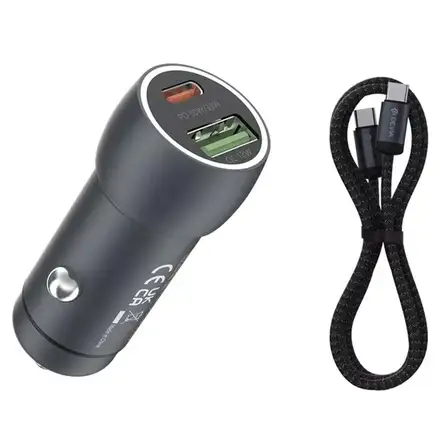 Devia nabíjačka do auta Xtreme Speed Series 48W + USB-C Cable 1m - Deep Sky Gray