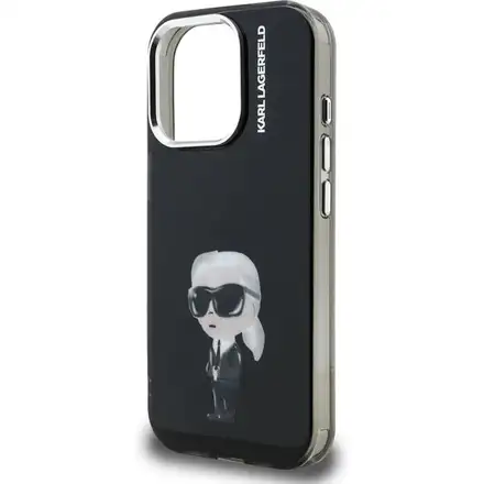 Karl Lagerfeld IML Aquarelle Karl kryt iPhone 15 Pro Max čierny