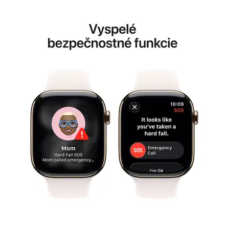 Apple Watch Series 11 GPS + Cellular 46mm Zlatý titán so svetlo ružovým športovým remienkom - S/M