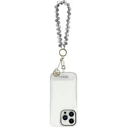 Guess Univerzálny Popruh na Ruku Crystals 4G Charm čierny