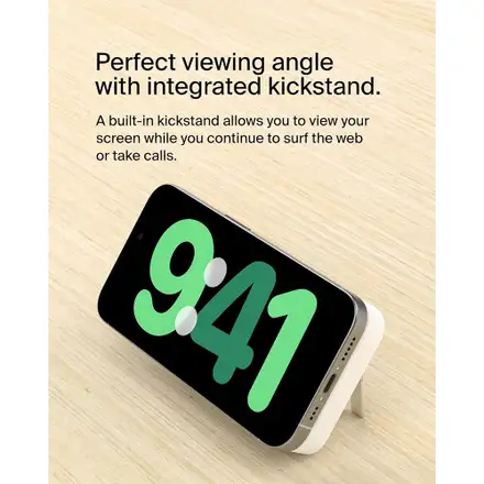 Belkin Boost Charge Pro Magnetic Power Bank with Qi2 8K + Stand - White