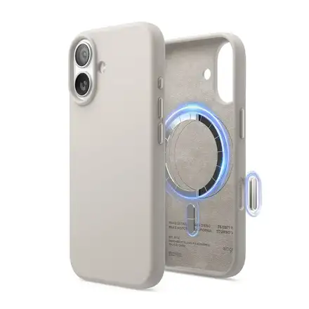 Elago kryt Silicone Case Magsafe Camera Control pre iPhone 17 - Stone