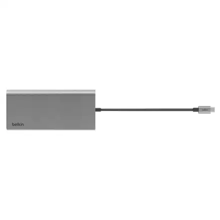 Belkin Connect USB-C 8-in-1 Dual Display Core Hub - Space Gray