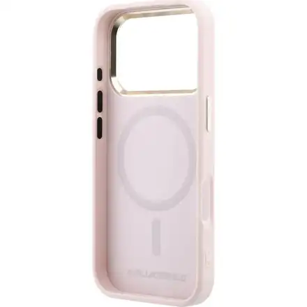 Karl Lagerfeld PU Perforated Monogram MagSafe MagSafe kryt iPhone 17 Pro ružový