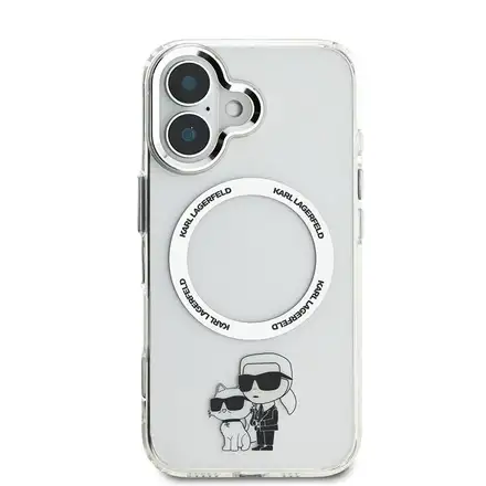 Karl Lagerfeld IML Karl and Choupette MagSafe kryt iPhone 16 priehľadný