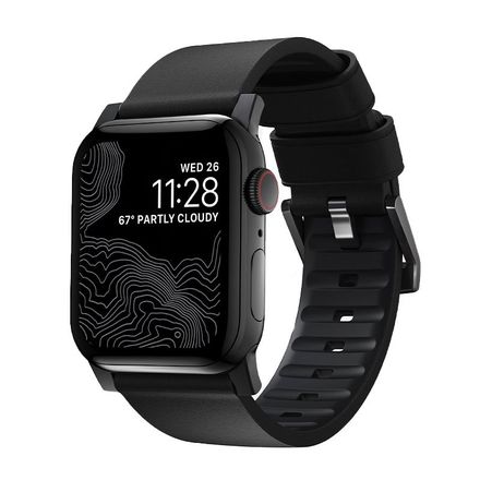 Nomad kožený remienok pre Apple Watch 44-49mm - Active Pro Black/Black Hardware